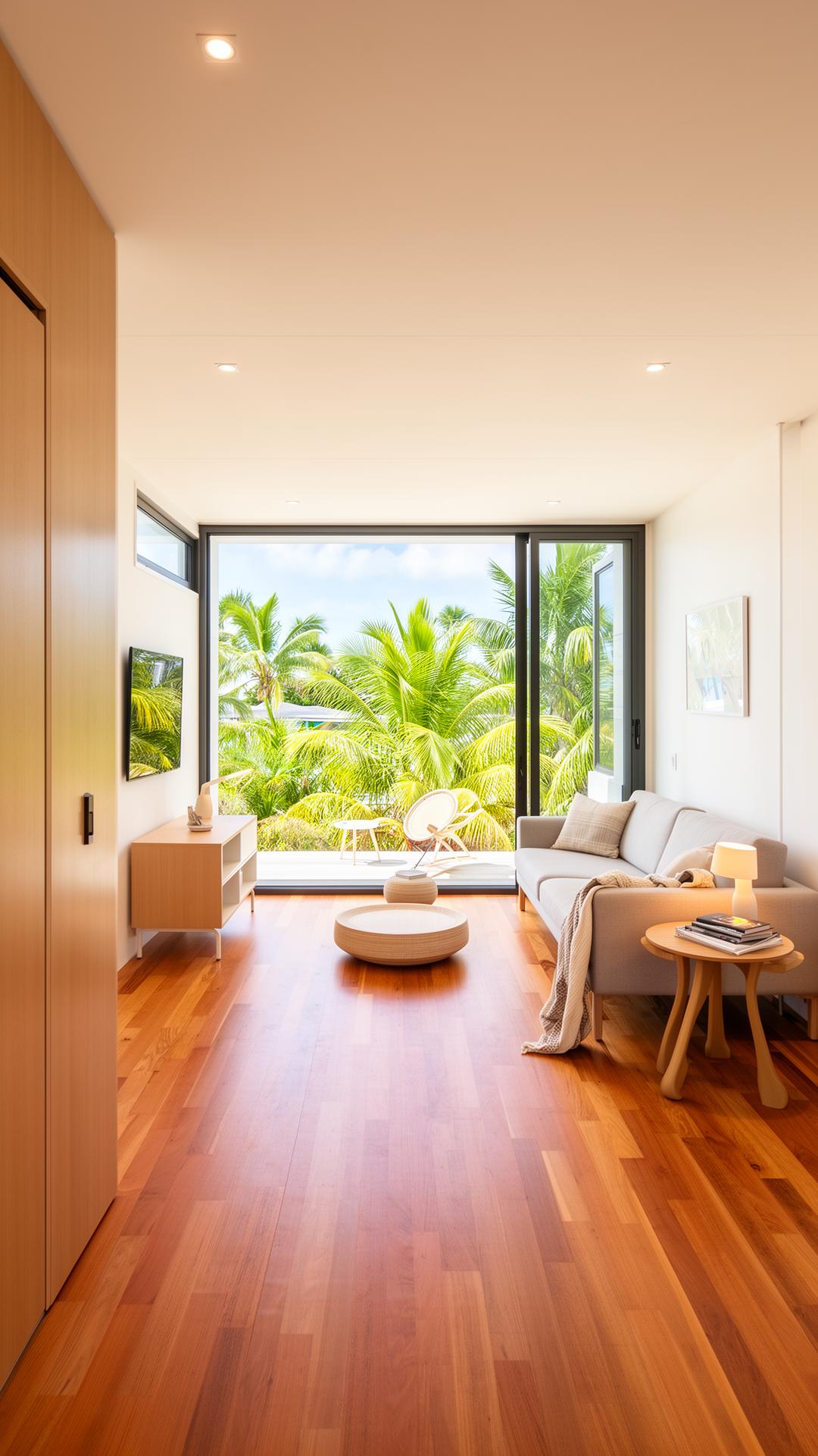 Intérieur lumineux d'un habitat modulaire Smar Home