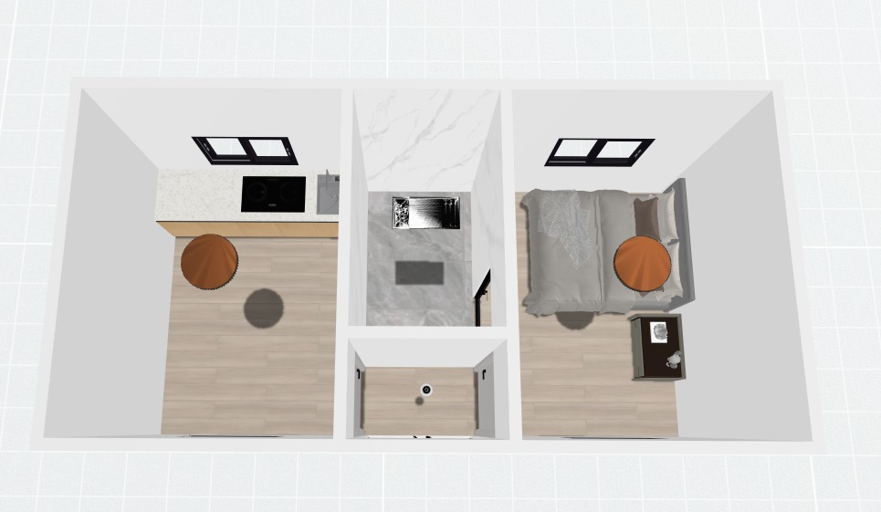 Vue 3D ROSÄN 18 m²